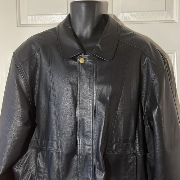 Cellini Men XL Black Leather jacket - Picture 3 of 13
